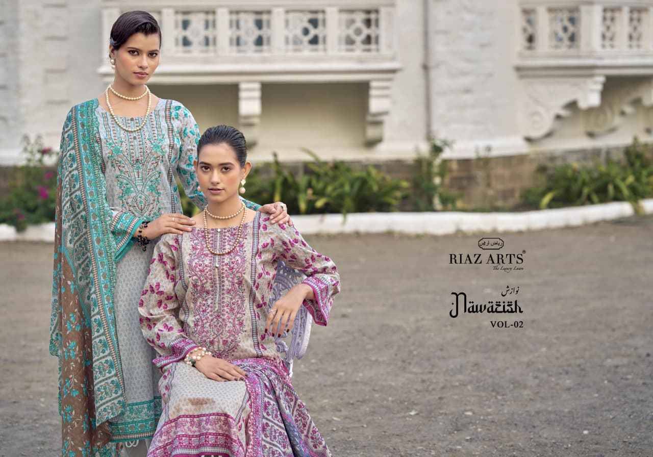 BIN SAEED NAWAZISH VOLUME.2 By RIAZ ARTS 1001 TO 1006 Series Beautiful Festive Suits Stylish Fancy Colorful Casual Wear & Ethnic Wear Cotton Cambric Lawn Print Dresses At Wholesale Price